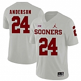 Oklahoma Sooners 24 Rodney Anderson White College Football Jersey Dzhi,baseball caps,new era cap wholesale,wholesale hats